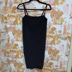 Bombshell Body-con Black and Silver Dress